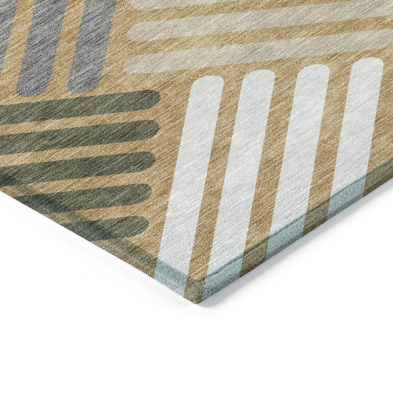 Machine Washable Indoor/ Outdoor Modern Weave Chantille Rug