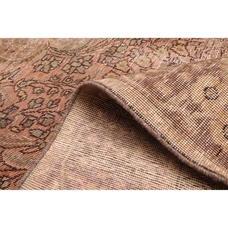 ECARPETGALLERY Hand-knotted Antalya Vintage Brown Wool Rug - 9'0 x 11'11