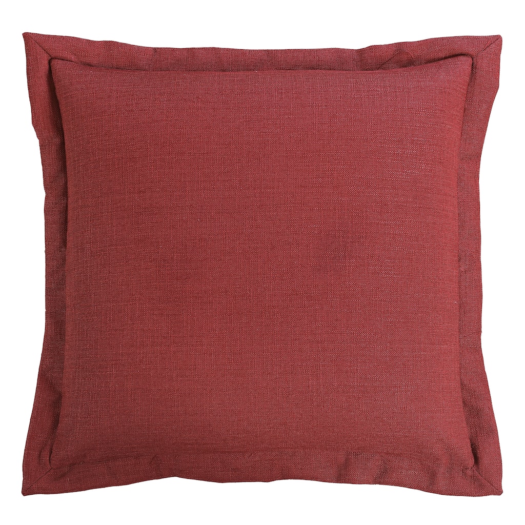 Paseo Road by HiEnd Accents Ruidoso Garnet Red Flanged Euro Sham, 27"x27"