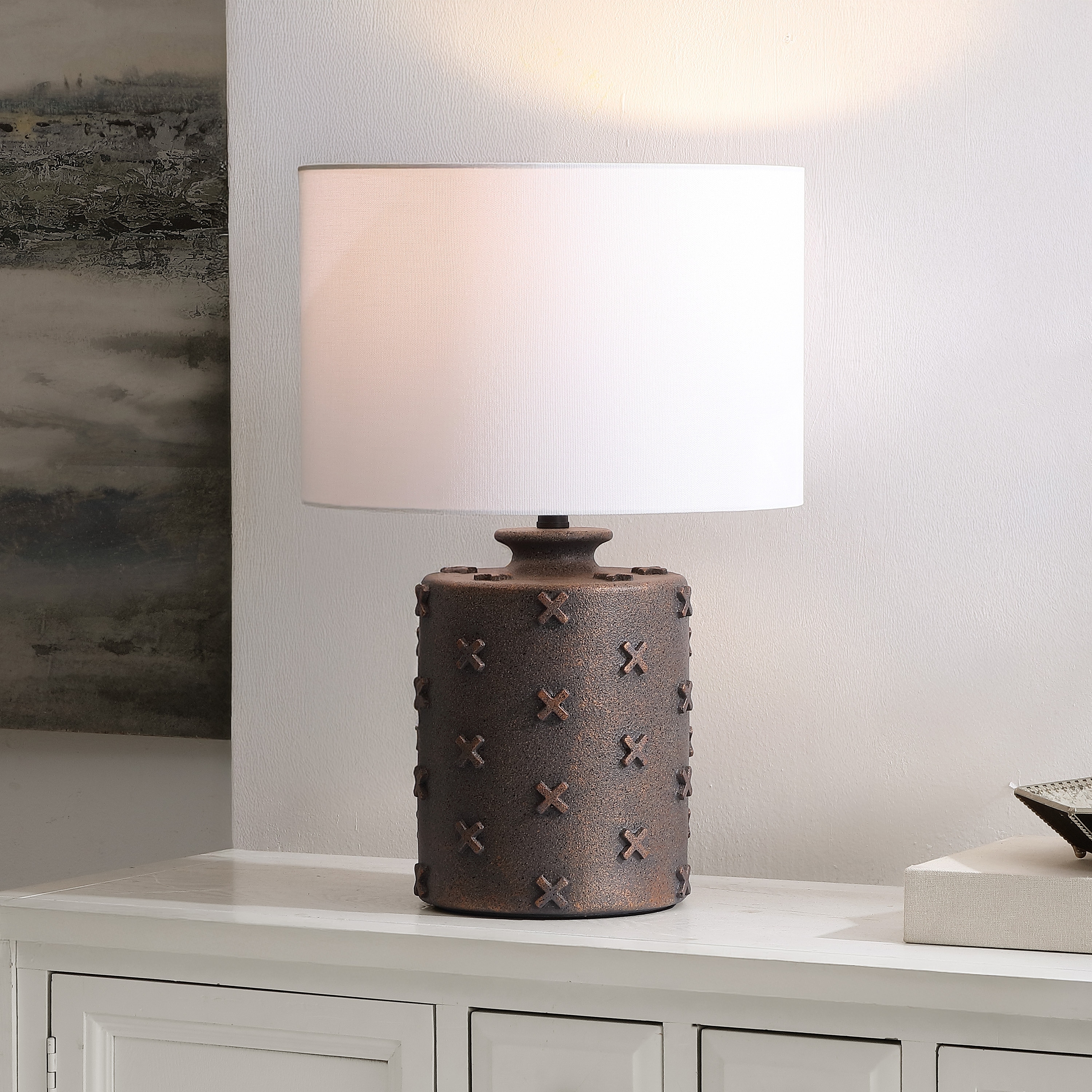SAFAVIEH Couture Ranae, 21-inch, Resin Table Lamp - 14"W x 14"D x 21"H