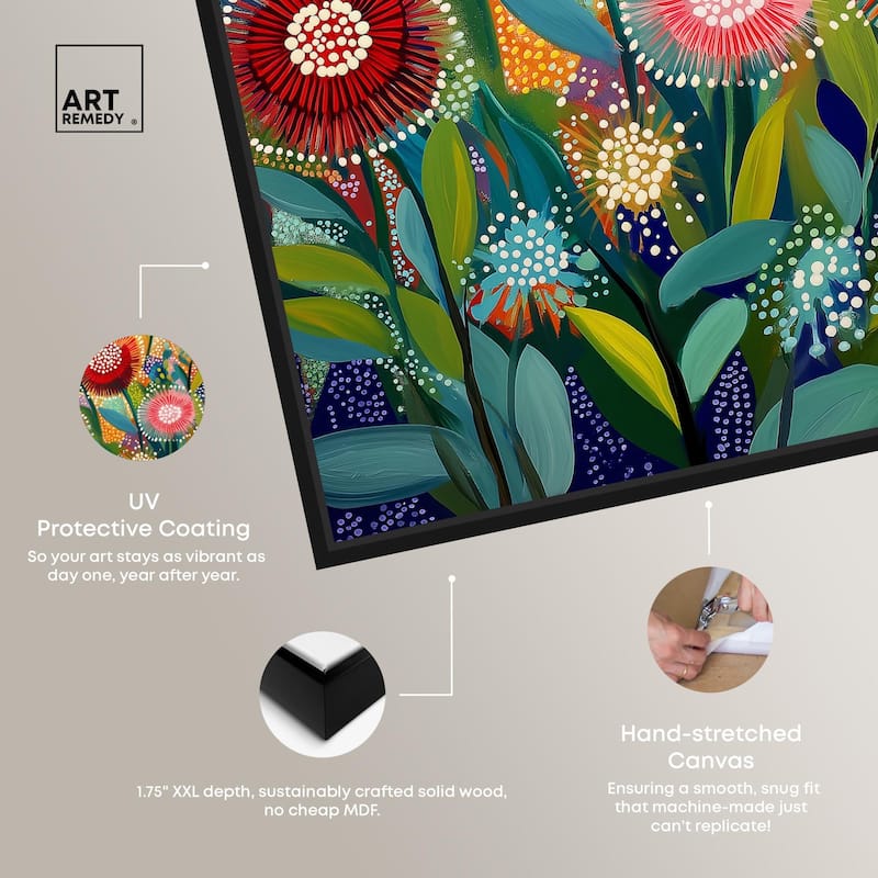 Vivid Flora I Canvas by Art Remedy