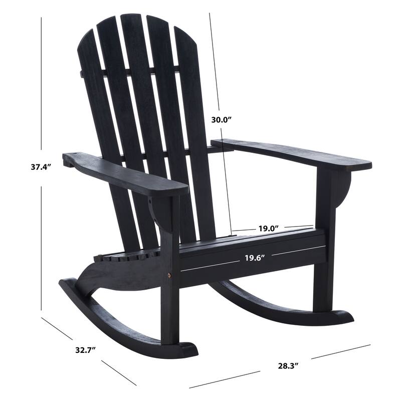 SAFAVIEH Rianna Adirondack Wood Rocking Chair - 28W x 37D x 33H