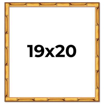 19x20 Frame Gold Bamboo Picture Frame Modern Photo Frame Includes UV Acrylic Shatter Guard Front Acid Free Foam Backing Board