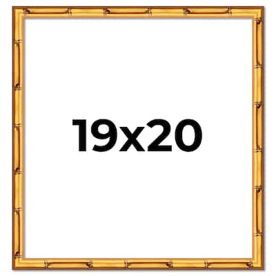 19x20 Frame Gold Bamboo Solid Wood Picture Frame | 1 Inch Moulding