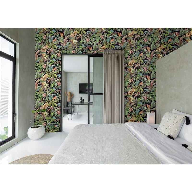 Daisy Bennett Designs Tropical Leopard Peel and Stick Wallpaper