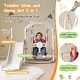 preview thumbnail 6 of 37, Slide and Swing Set 3 in 1, Kids Playground Climber Swing Playset