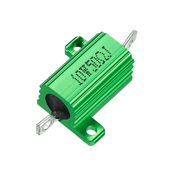 Aluminum Case Resistor 10W 50 Ohm Green Wirewound for LED with Rod Post ...