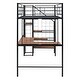 preview thumbnail 48 of 49, Metal Loft Bed with Desk & Metal Grid, Stylish Metal Frame Bed with Lateral Storage Ladder and Wardrobe