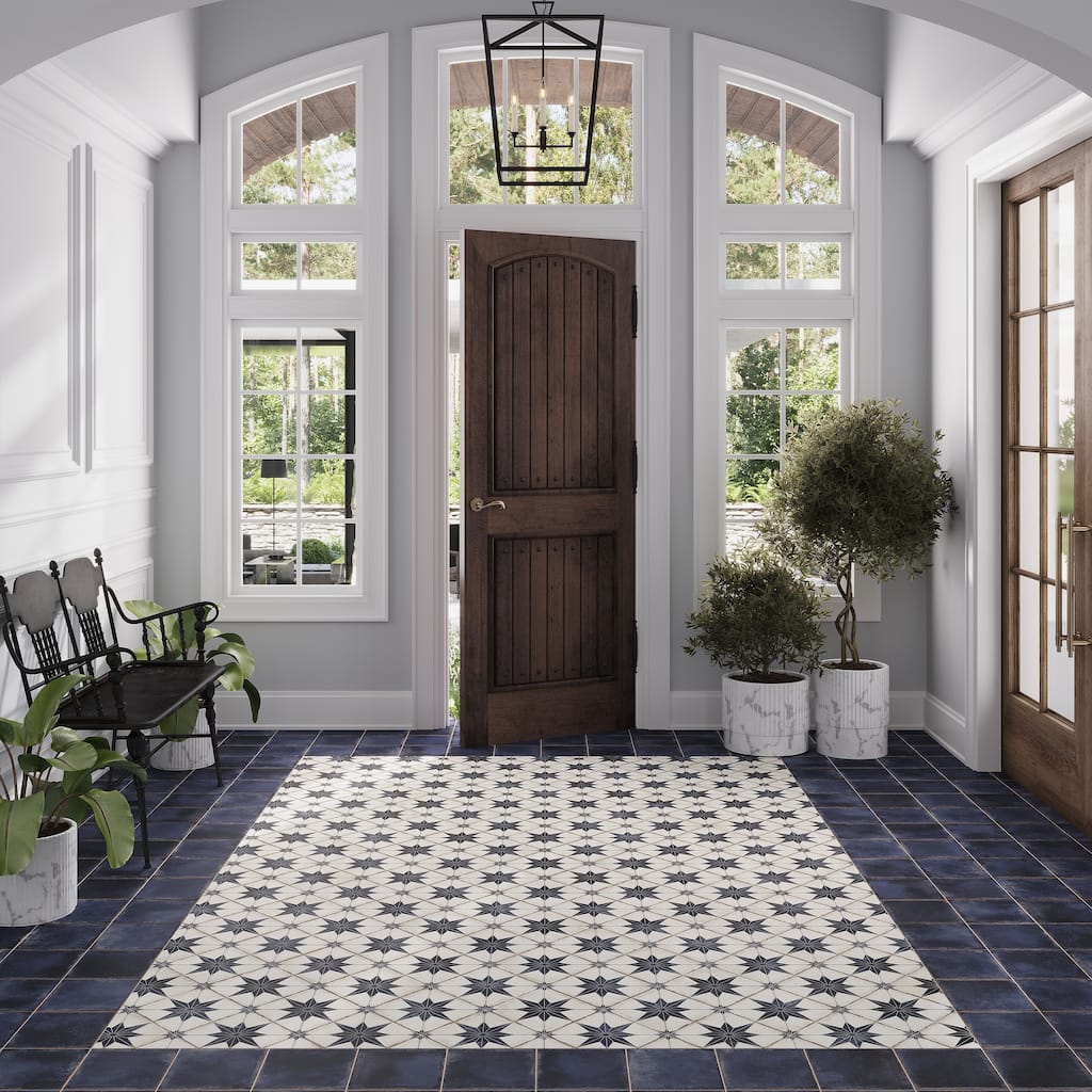 Faenza 8x8 Midnight Navy Porcelain Square Wall and Floor Tile (6.46 sq ft/case) - 15 Pack