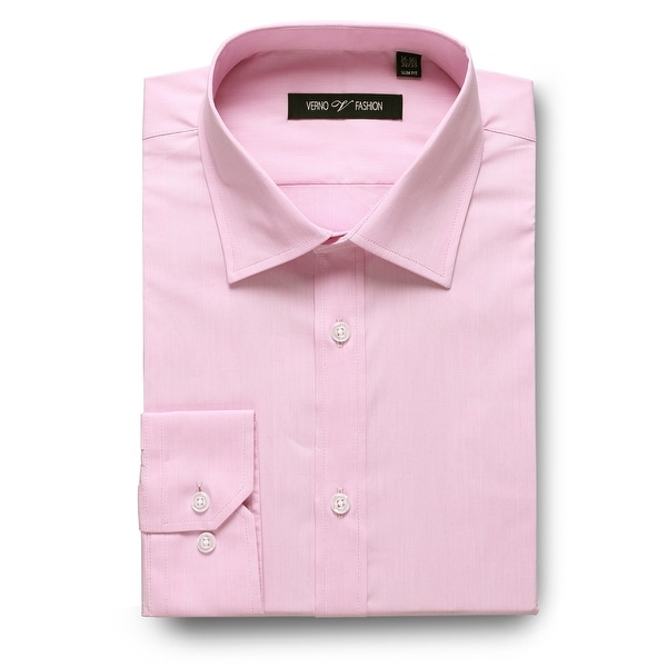 Men's Dress Shirt Regular Fit Stretch Solid Shirt For Men