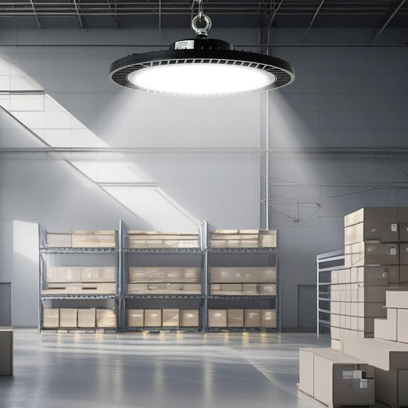 Ultra-Bright 400W UFO High Bay Light 15.7 Inch Dimmable Industrial Lighting For Warehouse, Workshop, Garage