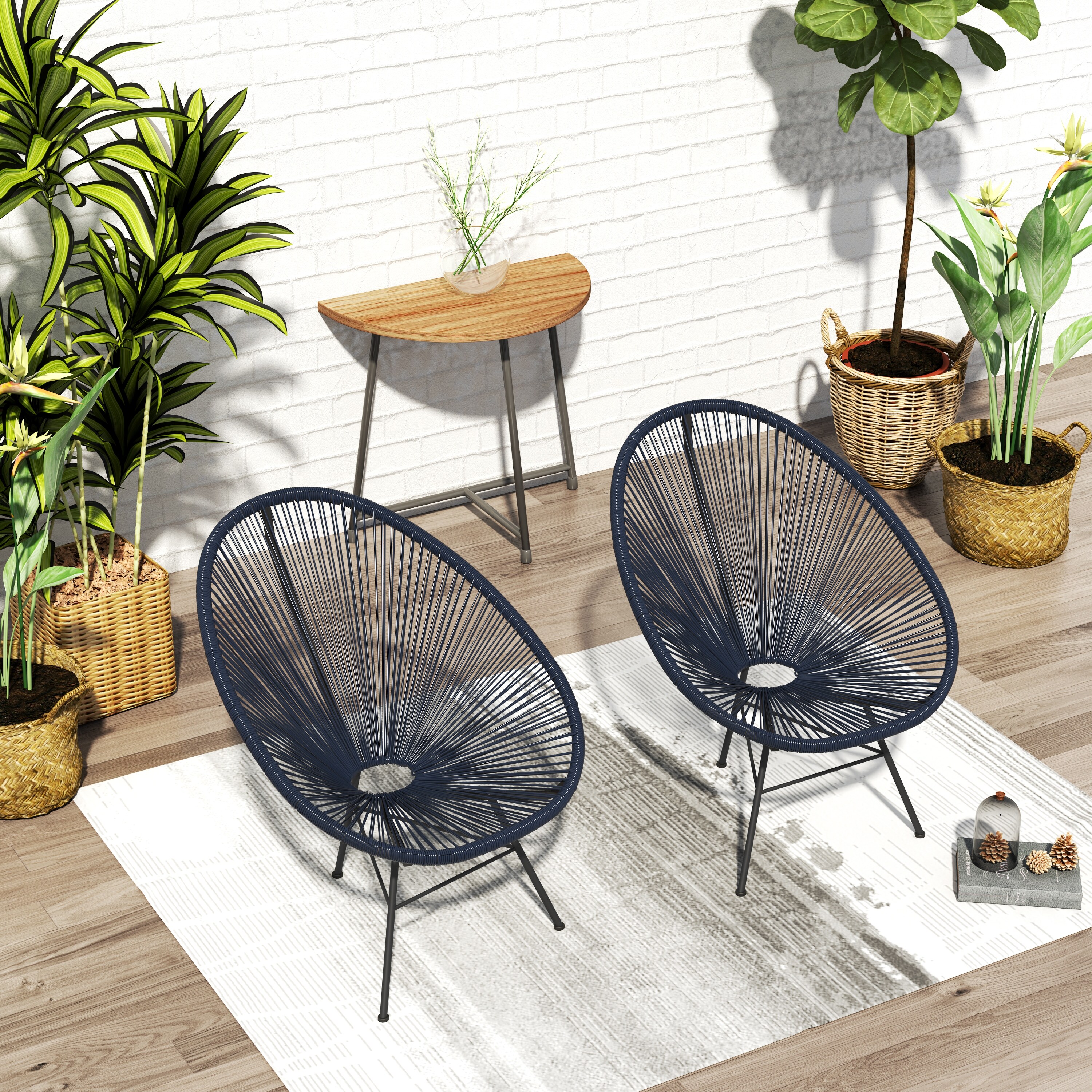 Sarcelles modern wicker 2025 patio chairs