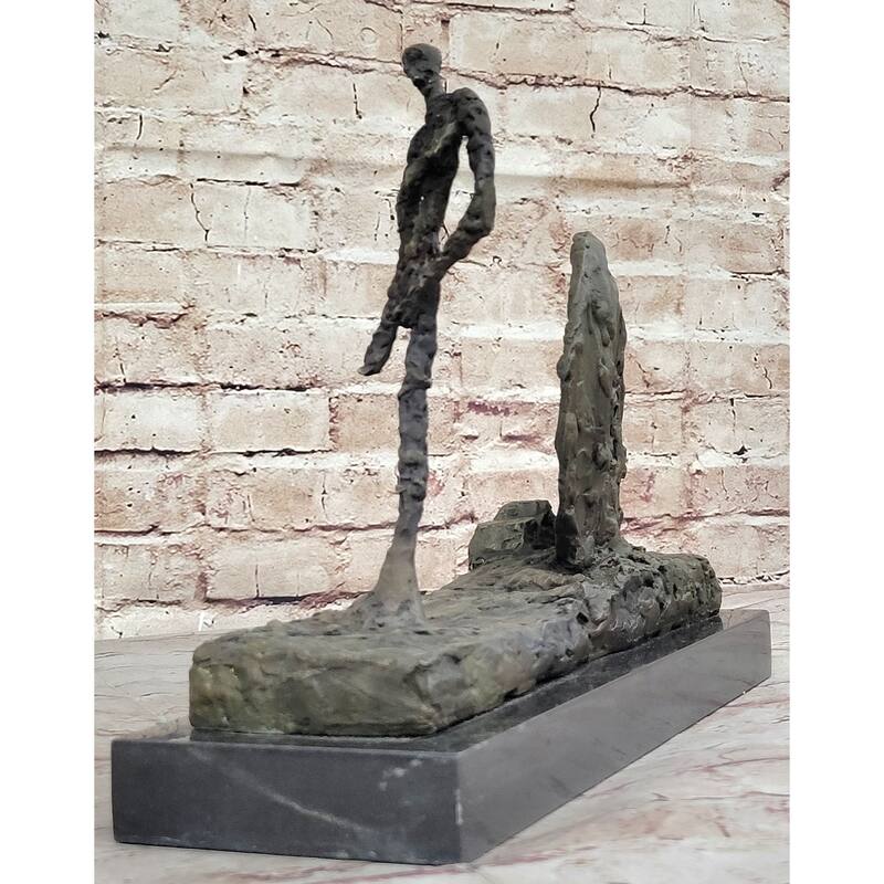 Handcrafted Gia 100 Percent Real Bronze Sculpture Woman And Wheel Clic Artwork Statue