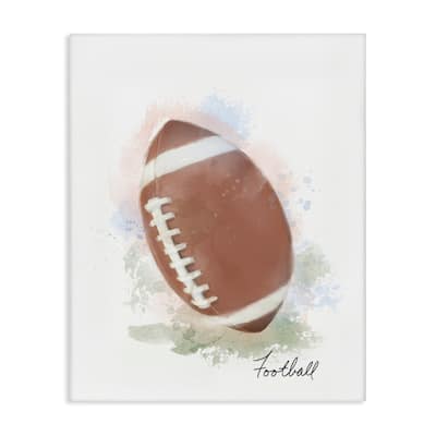 Stupell Soft Pastel Football Canvas Wall Art Design By Matthew Piotrowicz