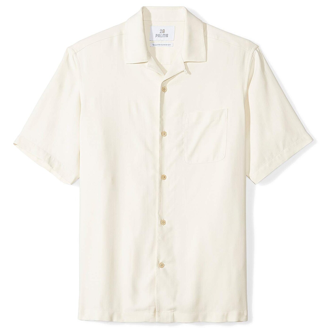 Shop 28 Palms Men S Relaxed Fit 100 Silk Camp Shirt Natural X Large On Sale Overstock 31971975