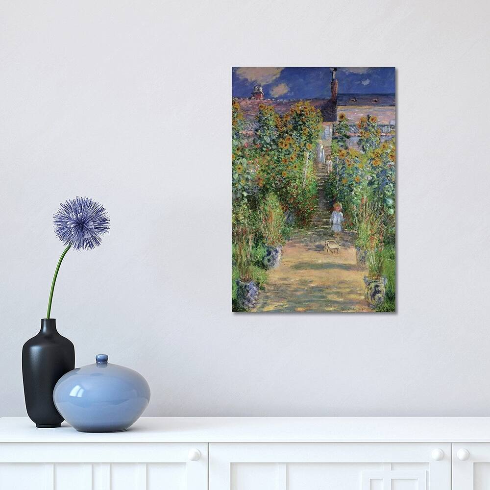 iCanvas "The Artist's Garden at Vetheuil, 1880 " by Claude Monet Canvas Print