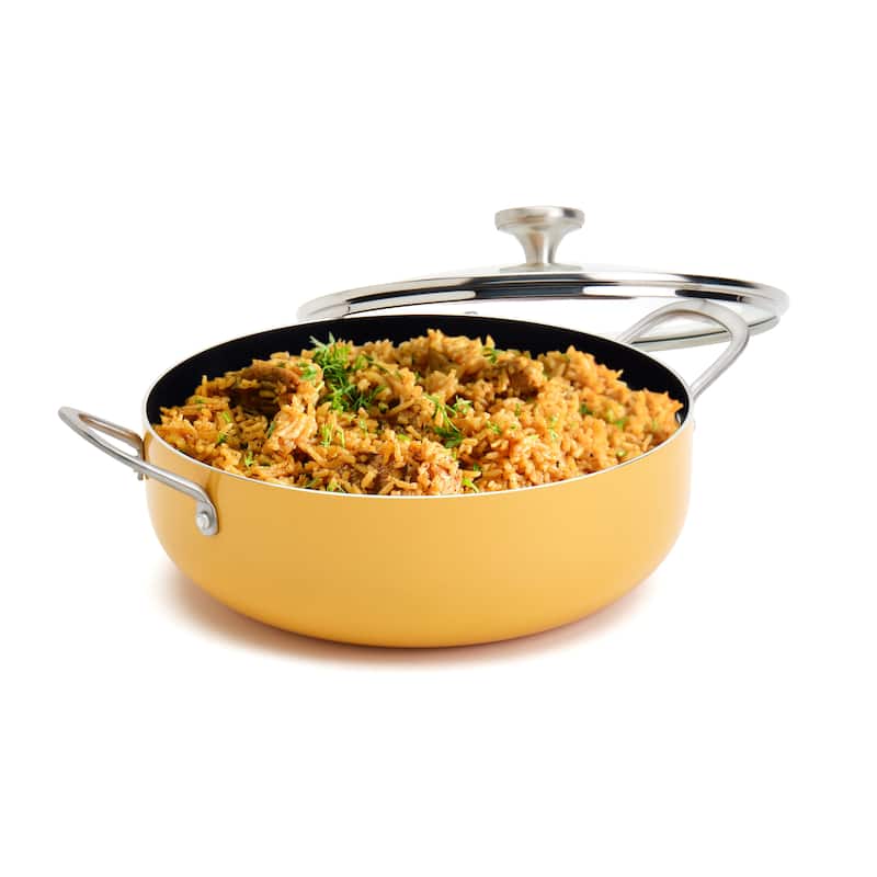6Qt Aluminum Caldero - Yellow