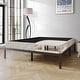 preview thumbnail 4 of 15, CraftPorch Solid Wood 5-Inch Box Spring Foundation with Wood Slats with Warm Grey Linen Cover