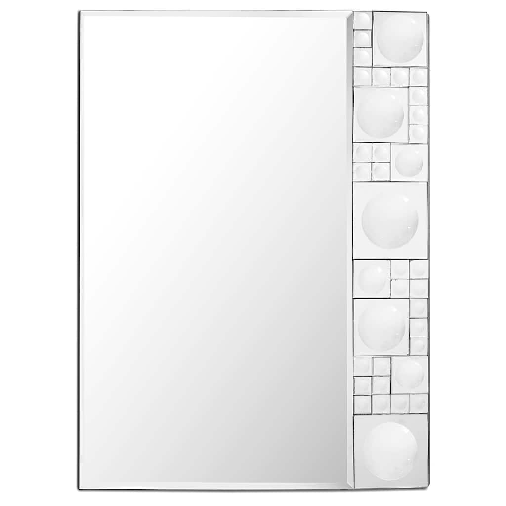 HomeRoots 38" Painted Rectangle Accent Mirror Wall Mounted With Glass Frame - 32