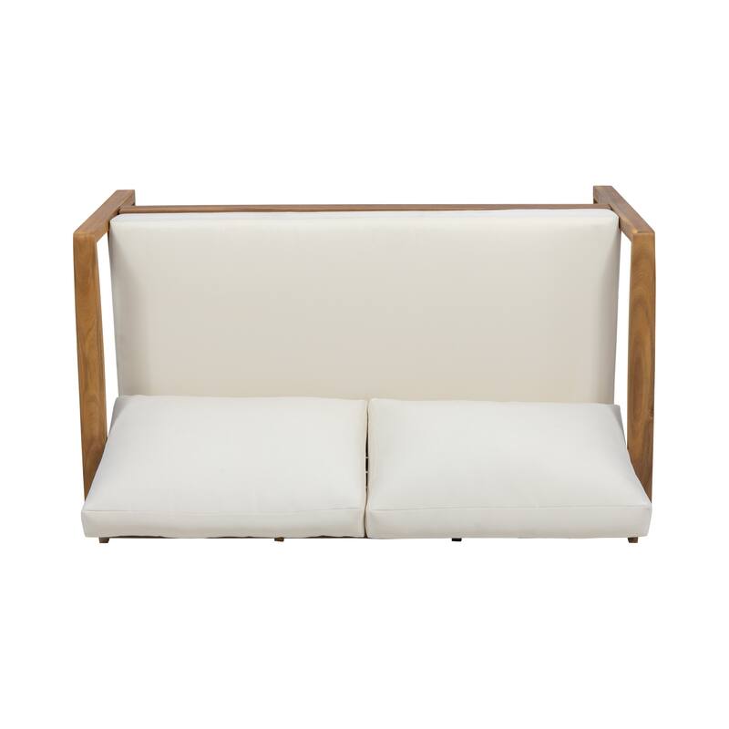 Samwell Acacia Wood Outdoor Chat Set by Christopher Knight Home
