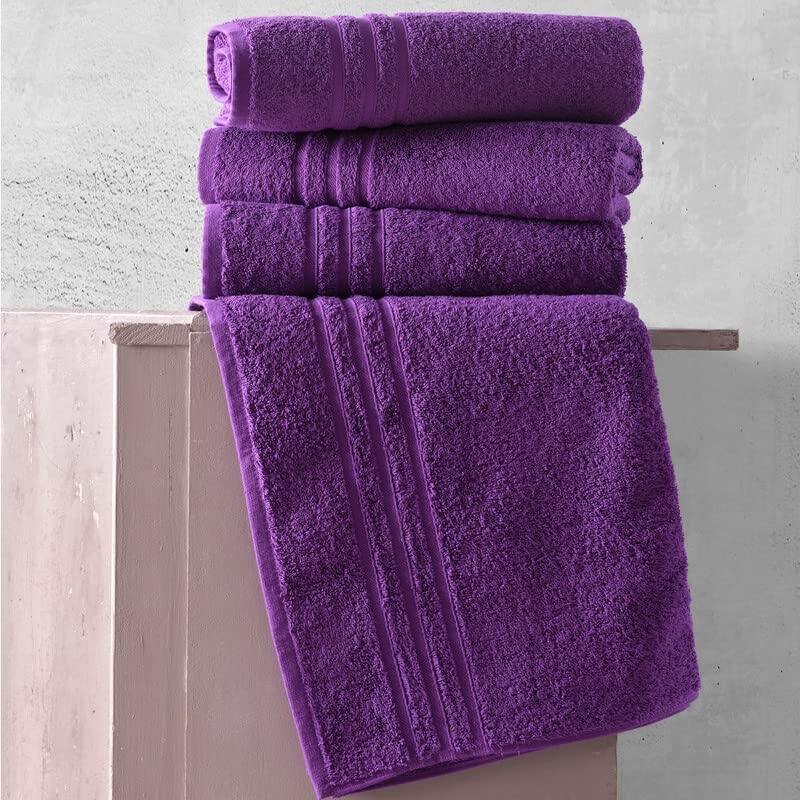 Lilac Purple Bath Towels 4 Pack Soft and Absorbent, Premium Quality ...