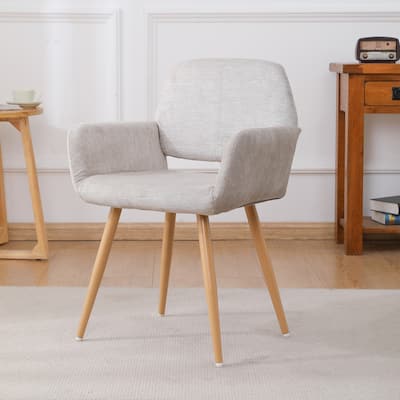 Upholstered Side Dining Chair with Metal Leg