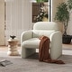 preview thumbnail 2 of 14, Roundhill Furniture Dylan Modern Upholstered Barrel Armchair, Cream White