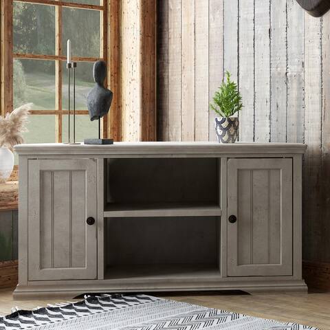 Copper Grove Oyonnax Rustic White 50-inch Corner Cart - 50 inches