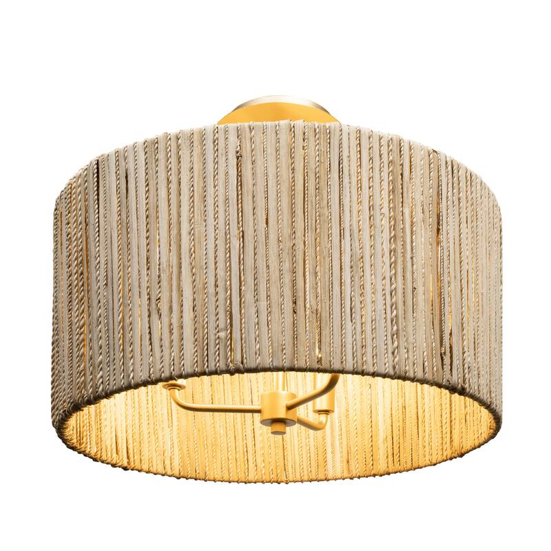 Varaluz Jacob's Ladder 3-Light Semi-Flush Ceiling Light- French Gold - French Gold