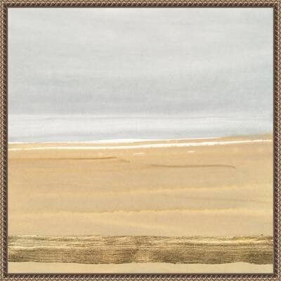 Abstract Gold Beach III by Chris Paschke Framed Canvas Wall Art Print