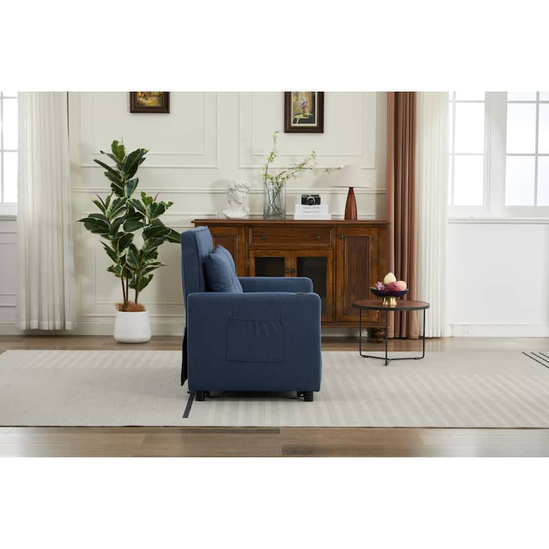 Pull-Out Sofa Bed Daybed, Lounge Chaise Loveseat with Adjustable Backrest, Convertible Sleeper Sofa with USB Charging