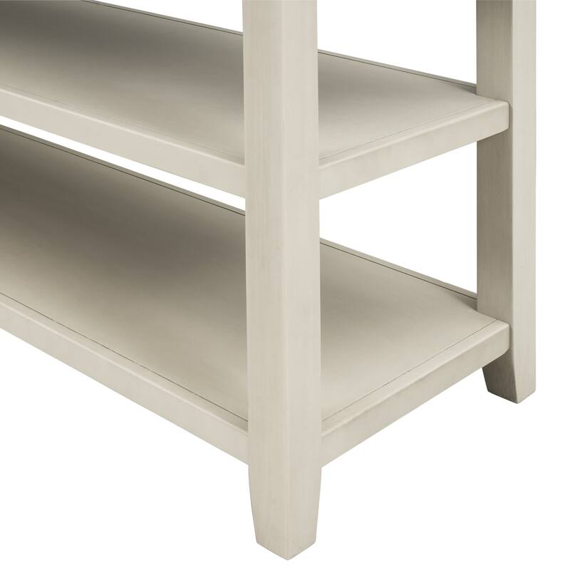 Console Table with Two Open Shelves