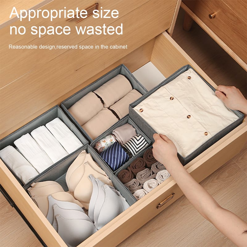 8-in-1 Foldable Underwear Storage Basket - Drawer-Style Organizer for Clothes, Compact & Portable for Indoor & Outdoor Use(Maybe