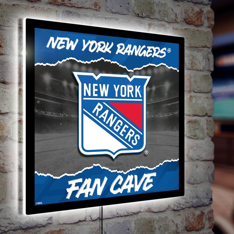 New York Rangers LED Lighted Sign - Grey