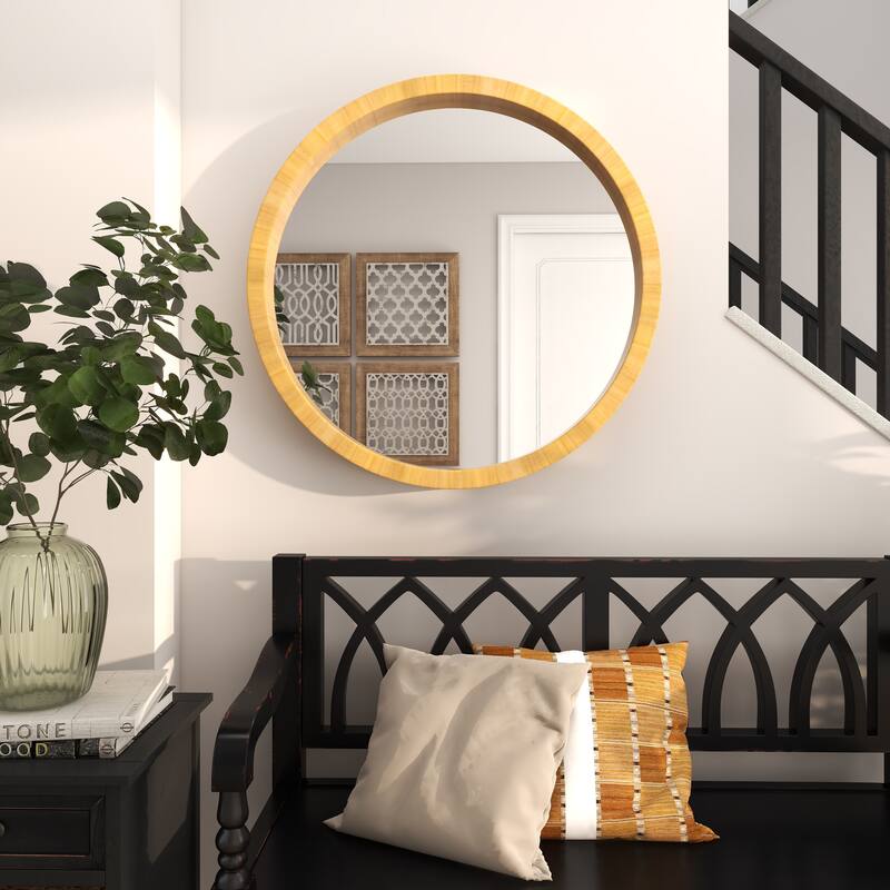 Brown Contemporary Wall Mirror