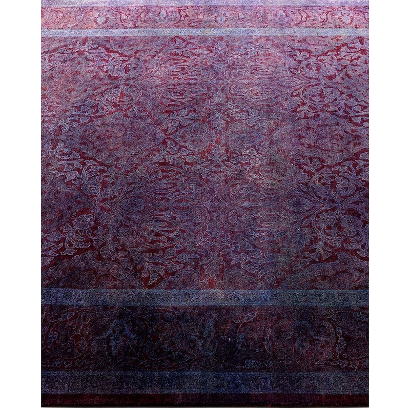 Contemporary Overdyed Wool Hand Knotted Area Rug - 4' 3" x 6' 5"