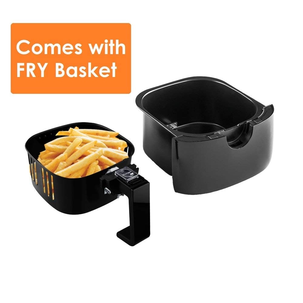 OVENTE 3.2 Qt. White Air Fryer Grill Pan and Non-Stick Frying Basket Auto  Shut-Off 6 Cooking Presets Touch Sensor FAD61302W - The Home Depot