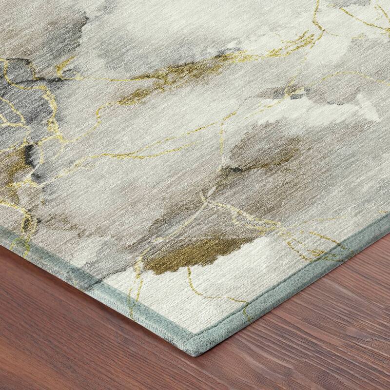 Machine Washable Indoor/ Outdoor Modern Brighton Chantille Rug