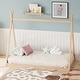 preview thumbnail 7 of 9, Twin Size Wooden Tent Bed by Harper & Bright Designs Natural