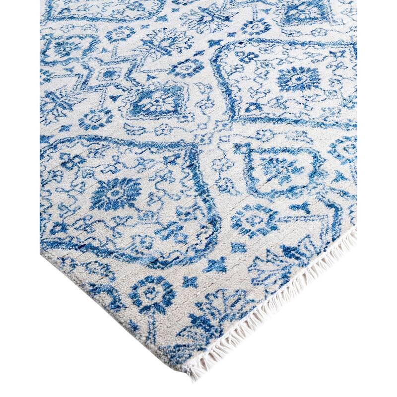 Ikat One-of-a-Kind Hand-Knotted Area Rug, Gray - 8' 1" x 10' 2"