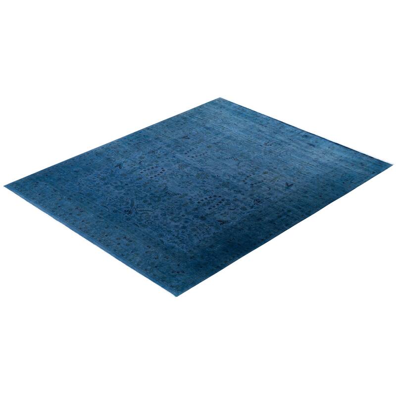 Fine Vibrance, One-of-a-Kind Hand-Knotted Area Rug - Gray, 8' 2" x 10' 4" - 8' 2" x 10' 4"