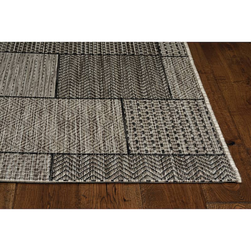 Domani Brush Colorblock Indoor/Outdoor Area Rug