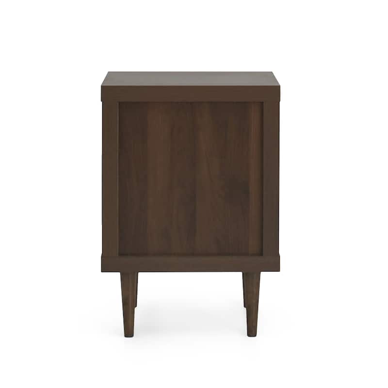 Nystrom Faux Wood Single Drawer Nightstand by Christopher Knight Home