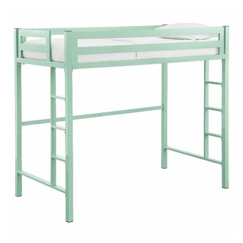 Twin Loft Bunk Bed in Mint
