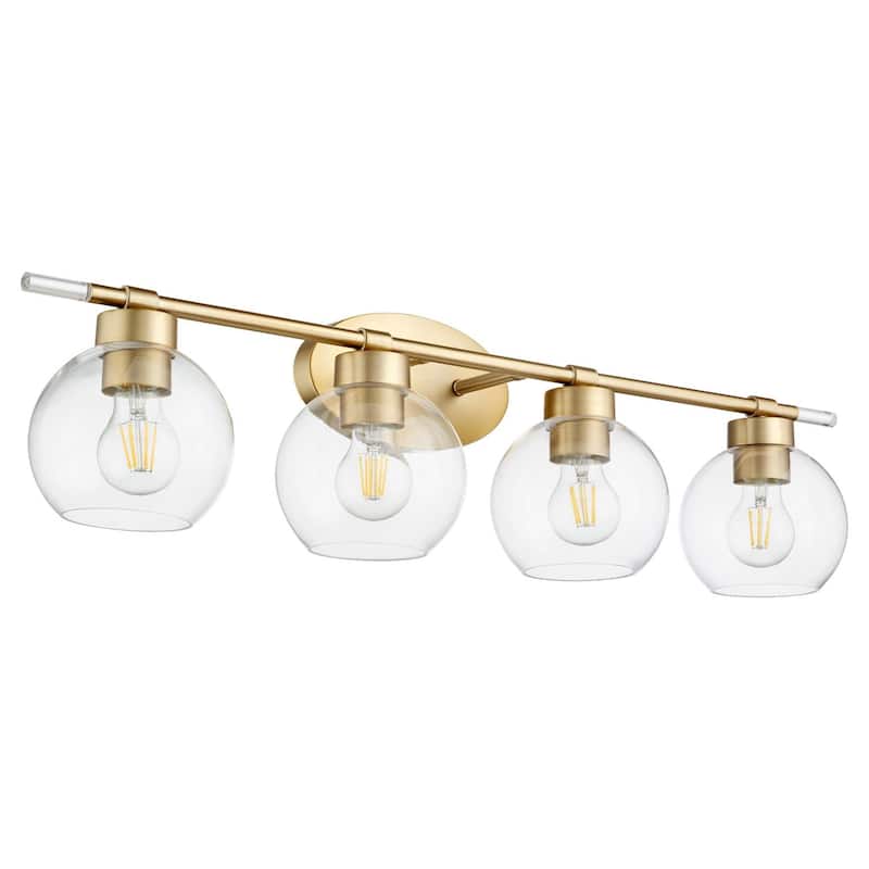 Quorum International 5317-4 Volan 4 Light 33" Wide Vanity Light - Aged Brass