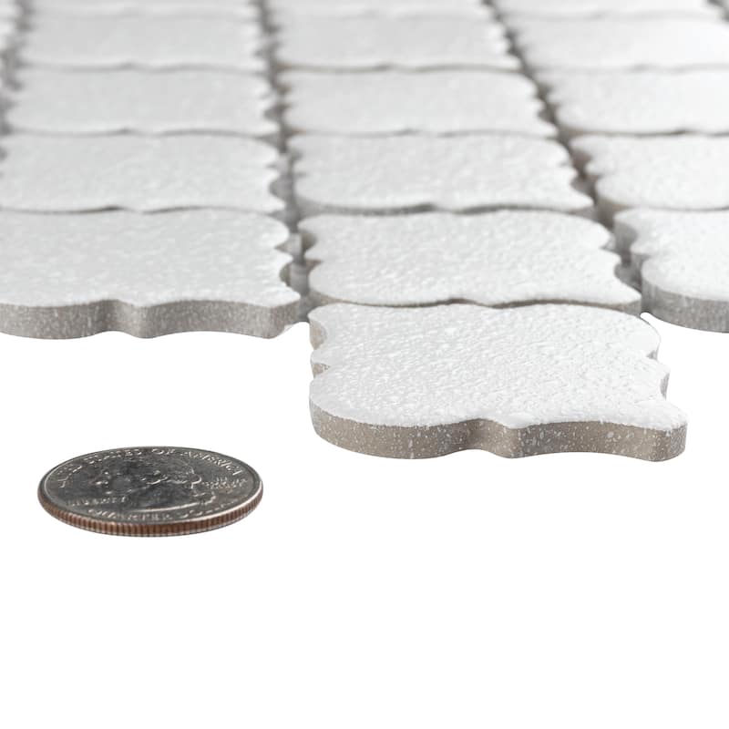 Merola Tile Hudson Tangier Crystalline White 12-3/8" x 12-3/8" Porcelain Floor and Wall Tile