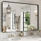 preview thumbnail 65 of 141, Apmir Metal Frame Tempered Glass Bathroom Vanity Mirror for Wall, Cloakroom, Bedroom 60" x 40" - Black