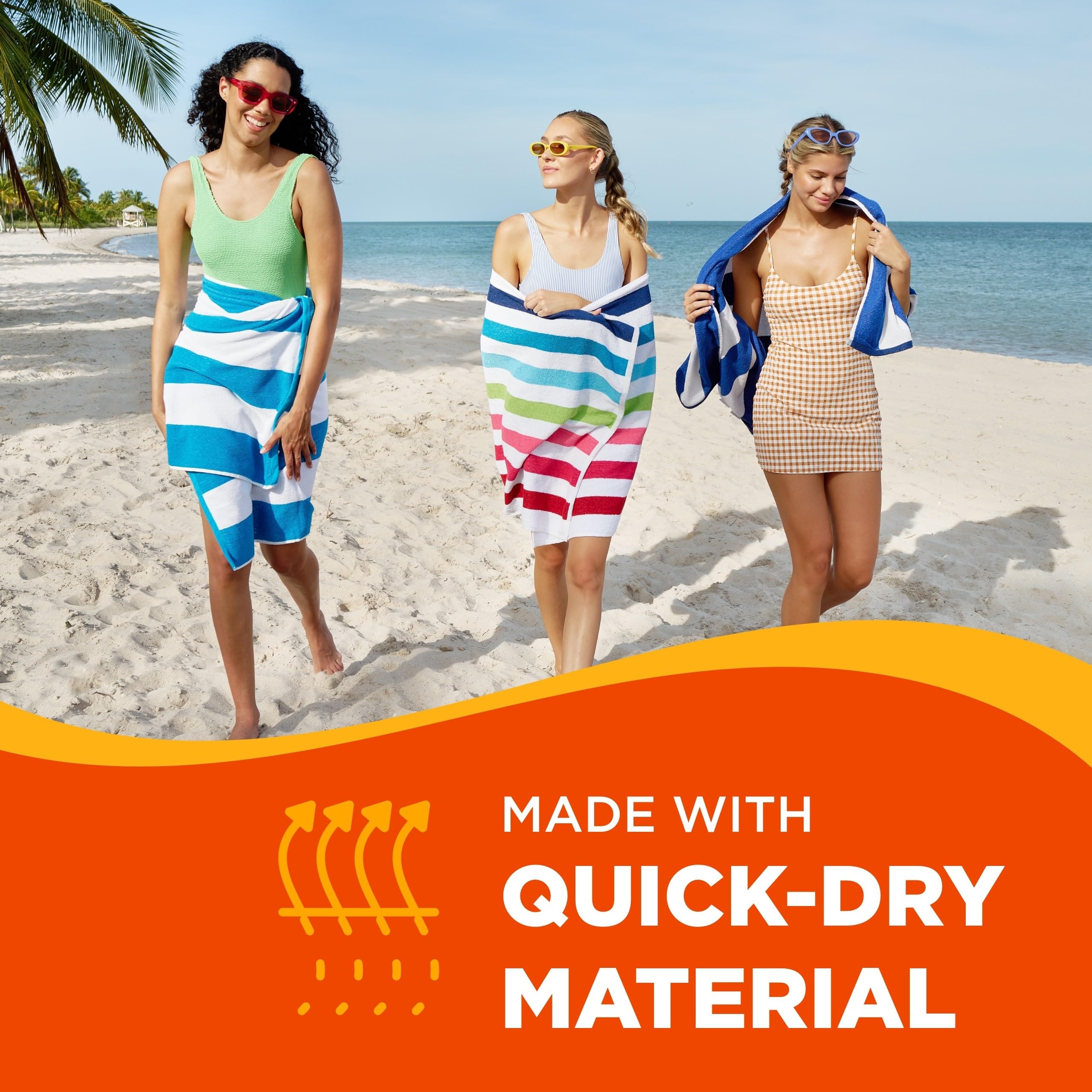 Kaufman sales 4 pc pack stripe beach towel by ben kaufman sales deals