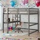 preview thumbnail 2 of 57, Comprehensive Design Full Size Loft Bed with Desk,Shelves and Ladder