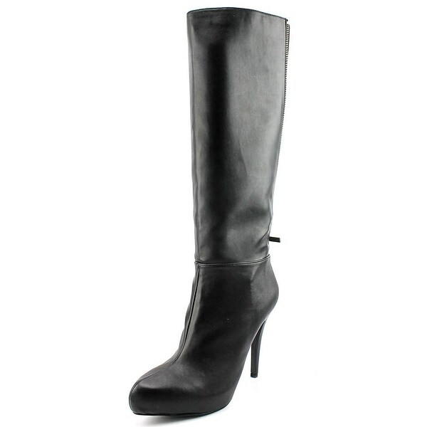 Aldo Paleven Women Round Toe Leather Black Knee High Boot
